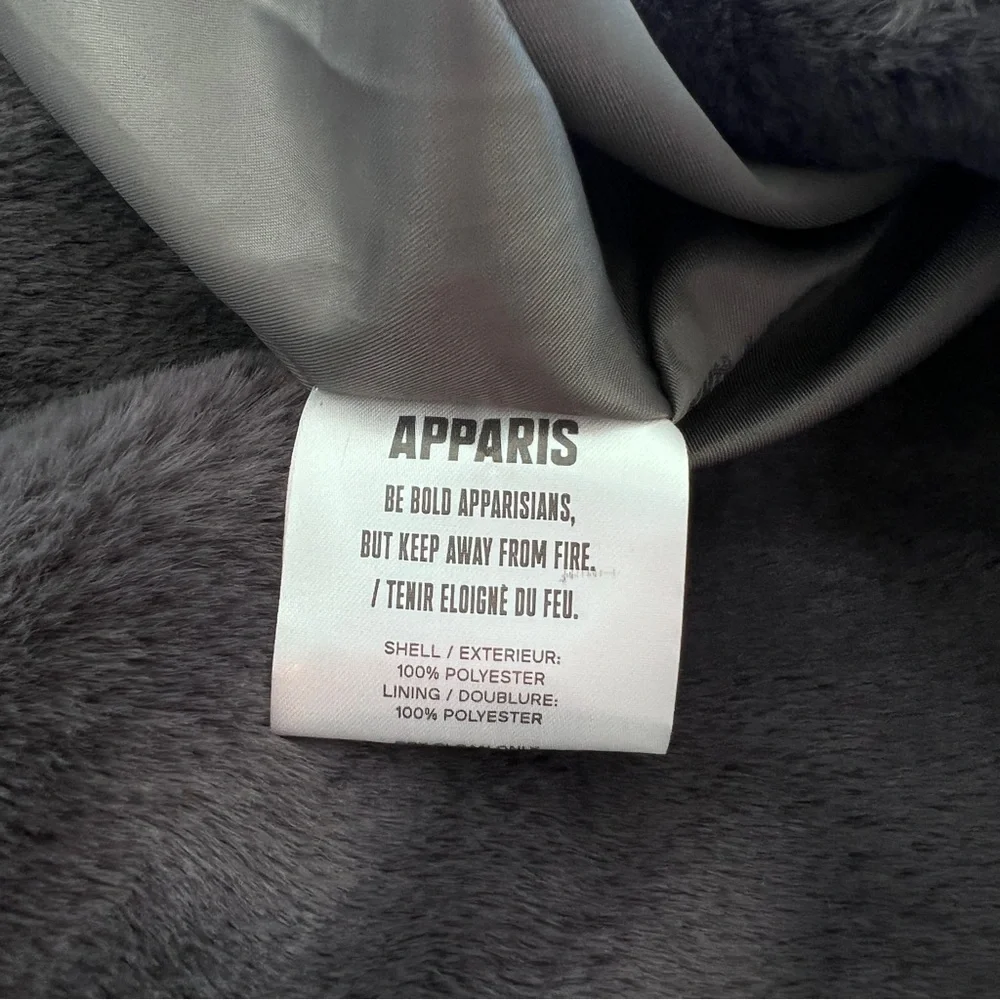 Apparis Faux Fur Grey Mona Coat size Small - Picture 14 of 16